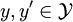 y, y' \in \mathcal{Y}